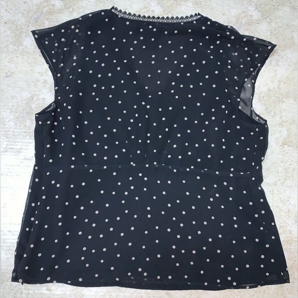 apostrophe Petite polka dot sheer blouse - Picture 9 of 14